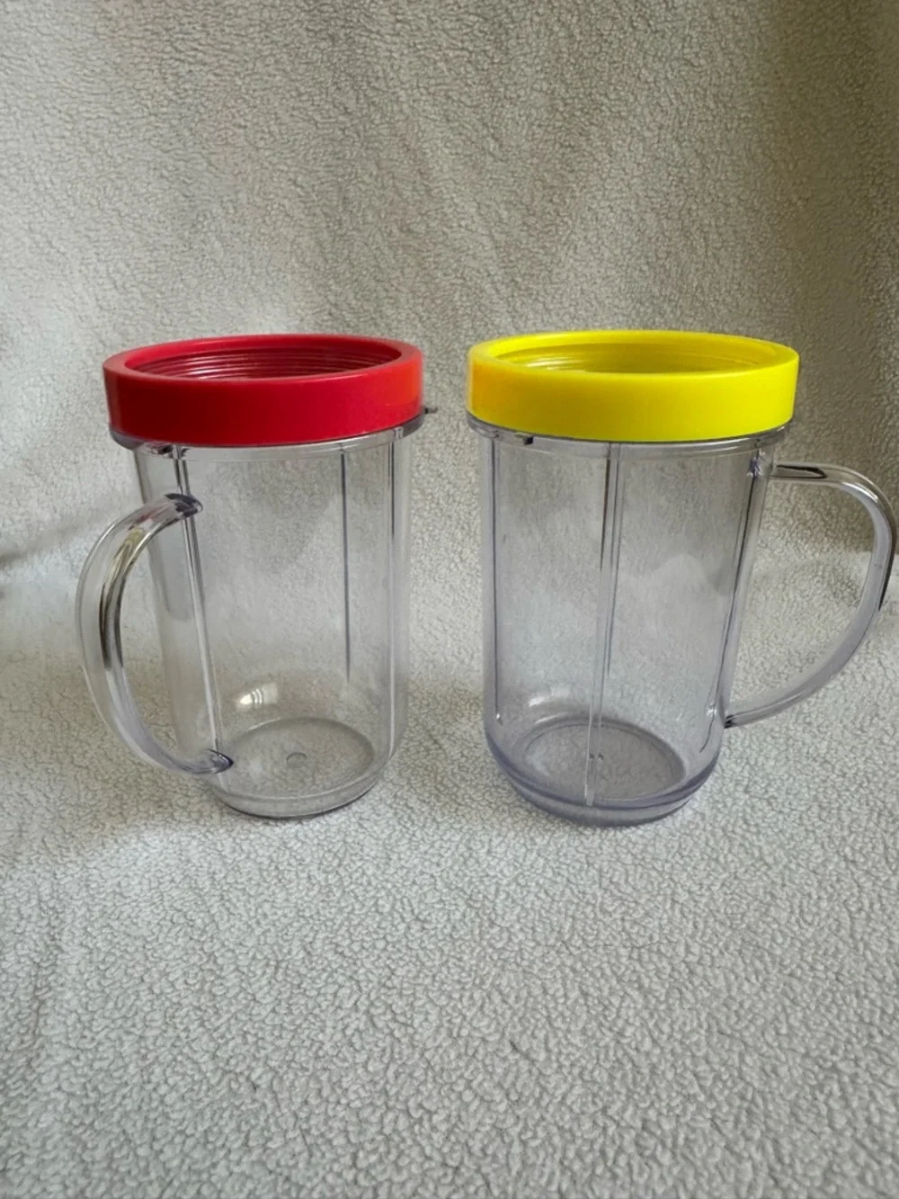 2 Magic Bullet Blender Mugs Cups With 2 Lip Rings Replacement Parts